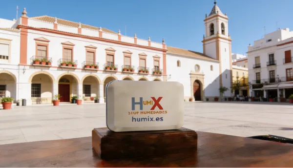 Sistema HUMIX instalado en la pared de una vivienda en Sant Carles de la Ràpita